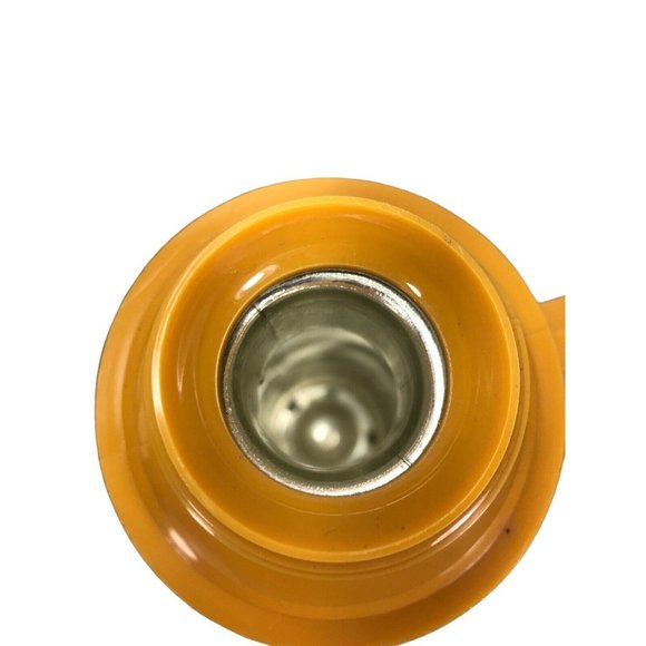 King-Seeley Tartan Thermos Lunch Bottle Cup Mustard Yellow Set Vintage - Picture 5 of 12